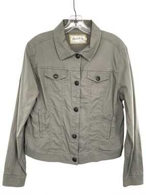 Aventura Arden Organic Cotton Gray Utility Jacket  Medium